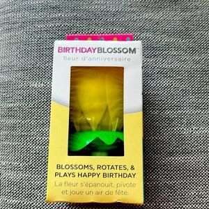 Birthday Blossom.  Musical candle that plays happy birthday, lighting 8 candles